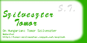 szilveszter tomor business card